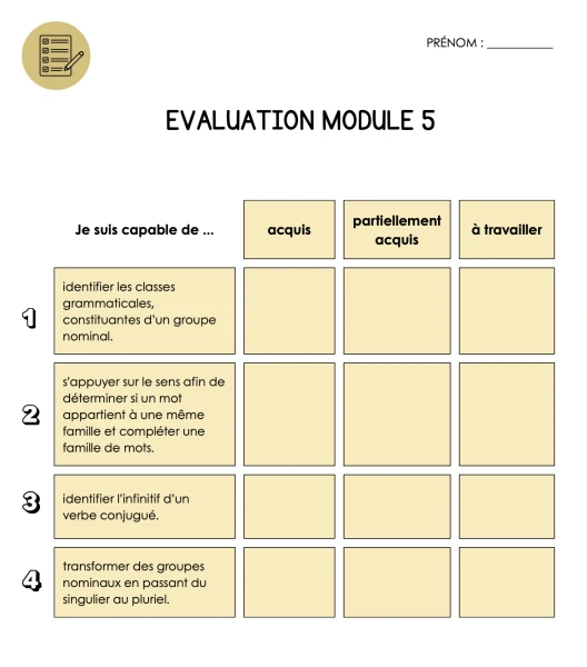 Module 5 évaluation