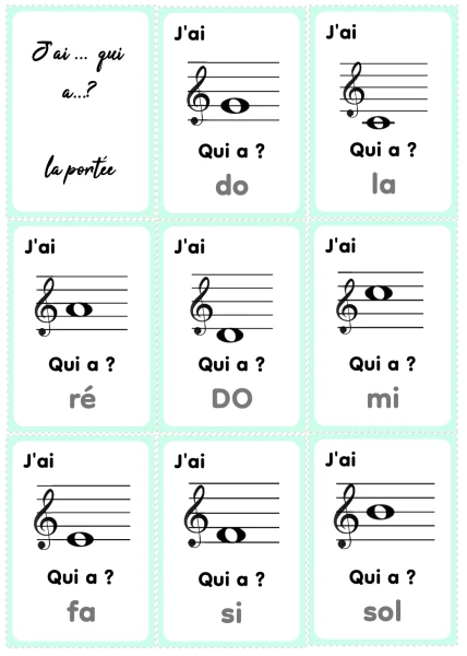 J'ai ... qui a ... la portée