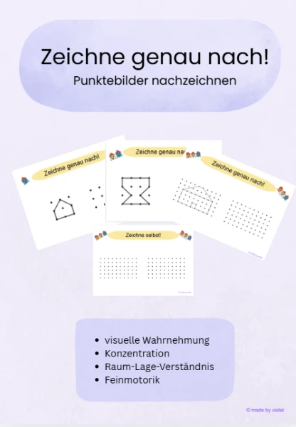 Punktebilder - Zeichne genau nach