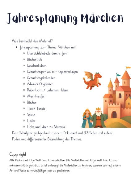 Jahresplanung Märchen