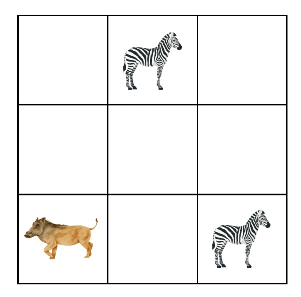 Sudoku 3x3 Savannentiere