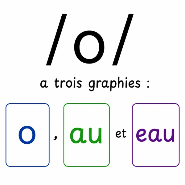 Son /o/ avec ses graphies o, au et eau