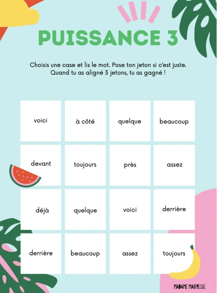 Mots fréquents T5