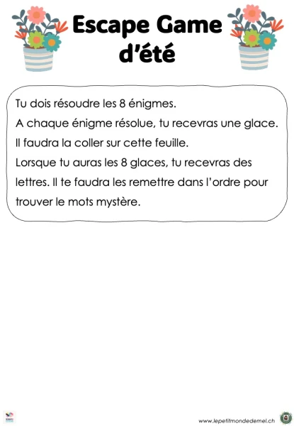 Escape Game été