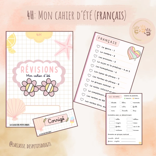 4H: Mon cahier d'été (français)