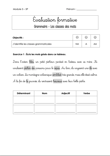 Evaluation formative 5P - Module 5