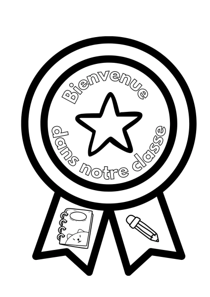 Rentrée "Bienvenue dans notre classe !" médailles