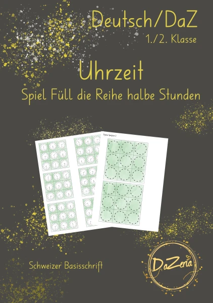 Uhrzeiten Spiel (halbe Stunden)