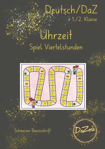 Uhrzeiten Würfelspiel (Viertelstunden)