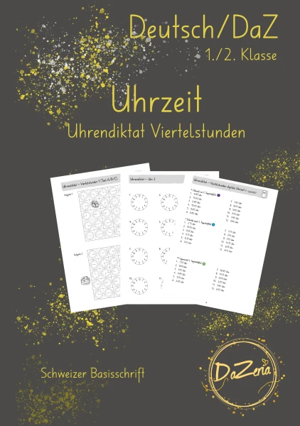 Uhrzeiten Hörübung (Viertelstunden)