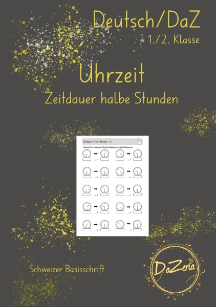Uhrzeiten Zeitdauer (halbe Stunden)