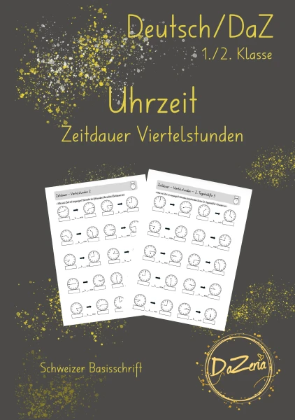 Uhrzeiten Zeitdauer (Viertelstunden)