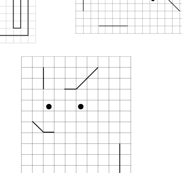 Fiche dessins sur quadrillage