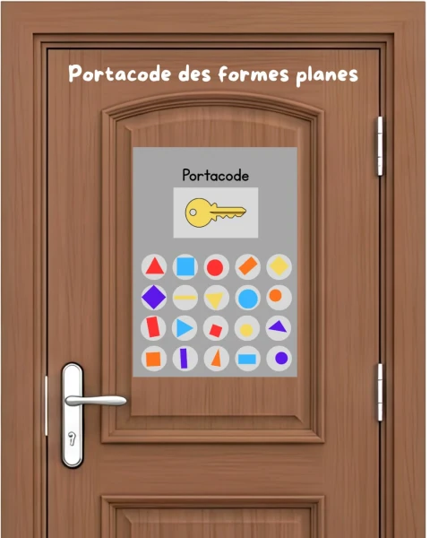 Portacode formes planes et couleurss