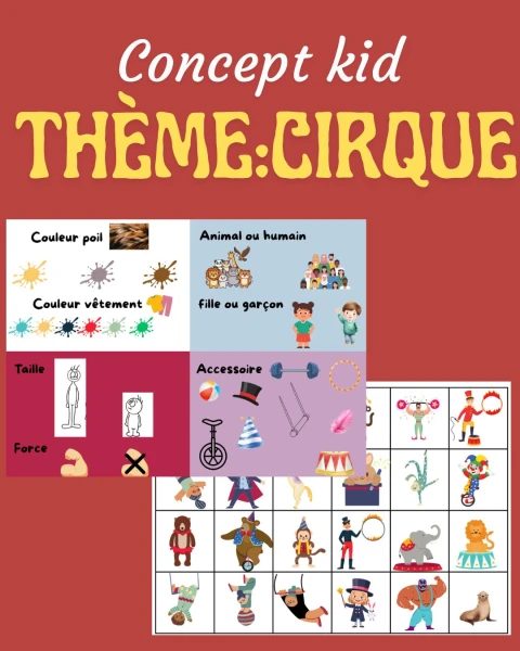 Concept kid simple thème du cirque