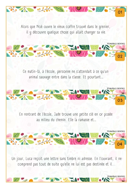 CàT - Production écrite  - Poursuivre des histoires