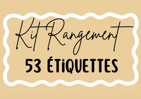 Kit Rangement Classe – 53 Grandes Étiquettes pour Bacs (IKEA Trofast & Caisses)