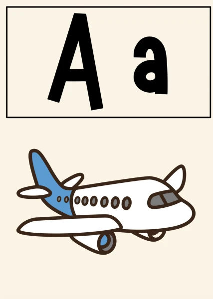 Abécédaire en écriture scripte (lettres détachées) - Affichage de la classe de A à Z avec illustrations