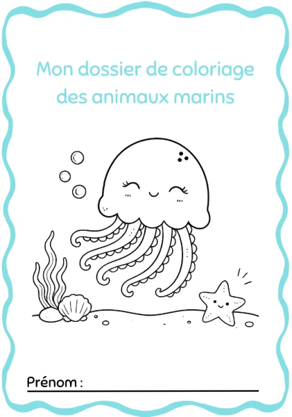Dossier coloriage animaux marins