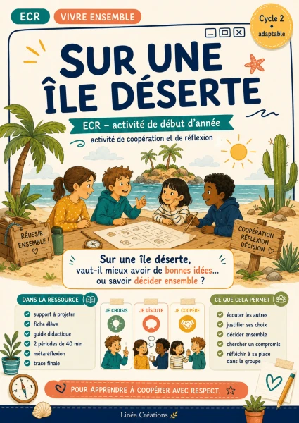 ECR Sur une île déserte : activité clé en main pour travailler la coopération