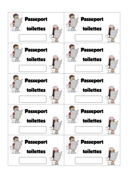 Passeports toilettes
