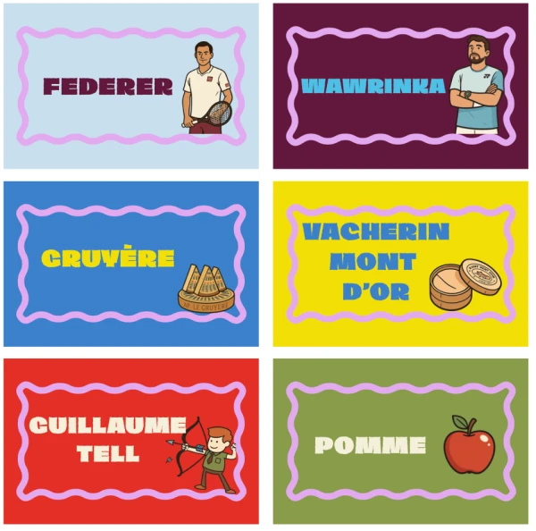 Cartes "trouve ton duo" Swiss Edition
