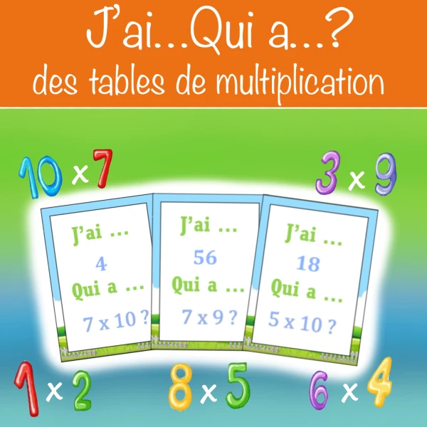 J'ai...Qui a...? des tables de multiplication