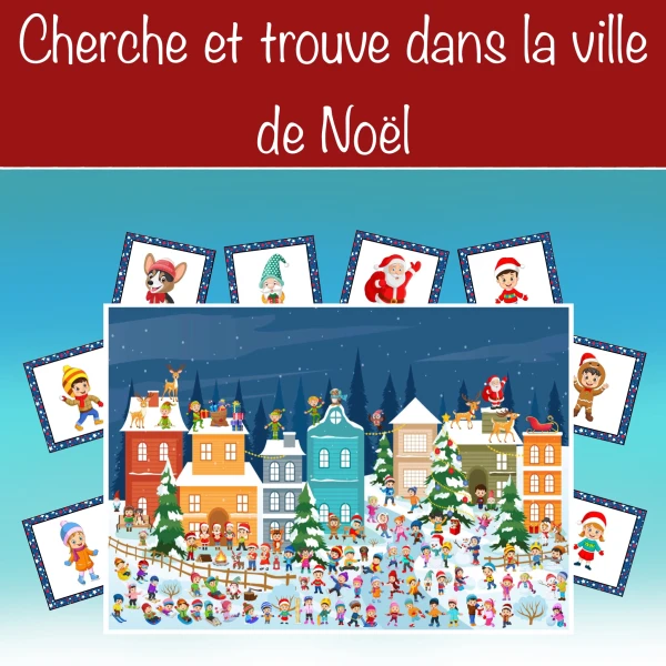 Cherche et trouve dans la ville de Noël