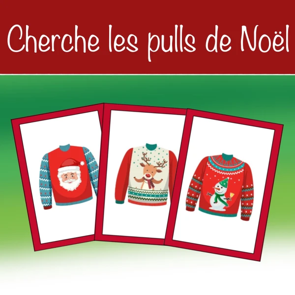 Cherche les pulls de Noël