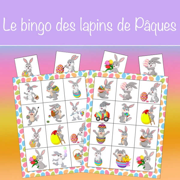 Le bingo des lapins de Pâques
