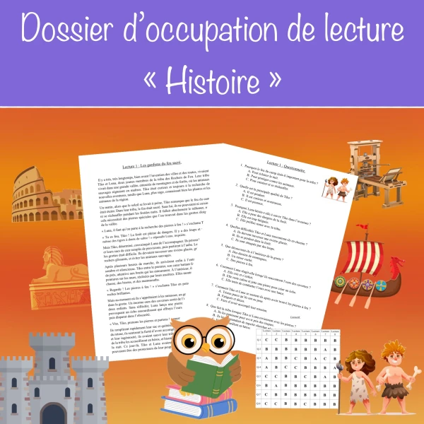 Dossier d'occupation de lecture: "Histoire"