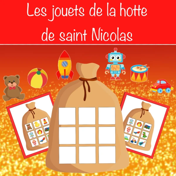 Les jouets de la hotte de saint Nicolas
