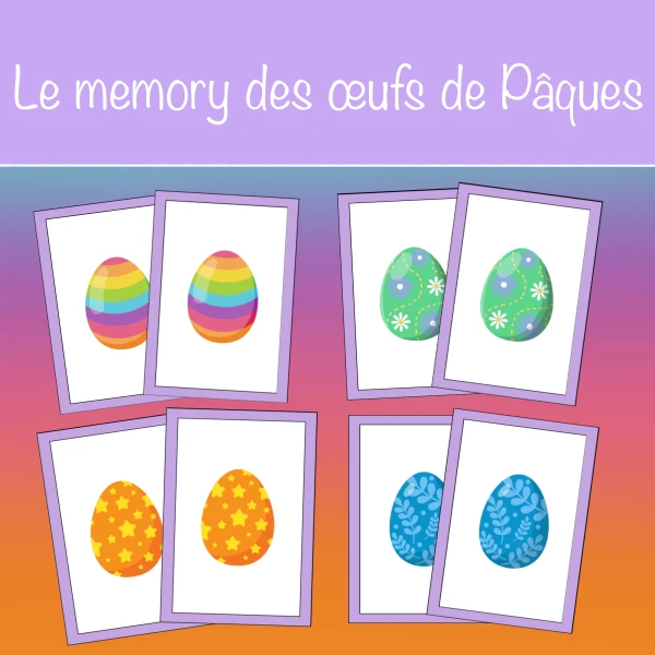Le memory des œufs de Pâques