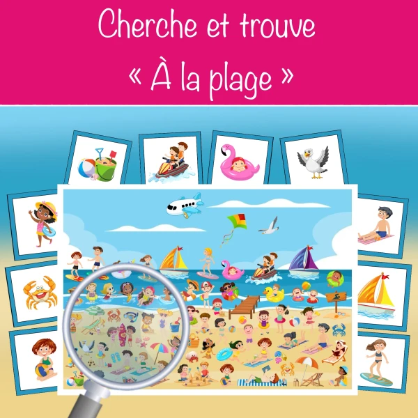 Cherche et trouve à la plage