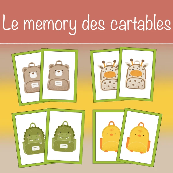Le memory des cartables