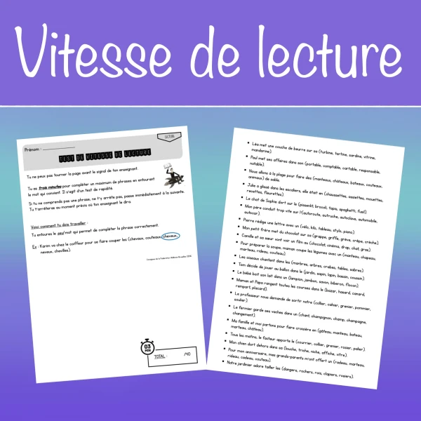 Vitesse de lecture