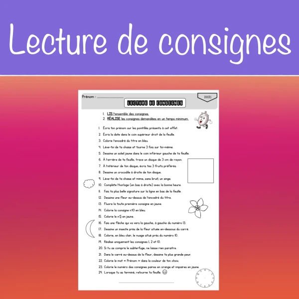 Lecture de consignes