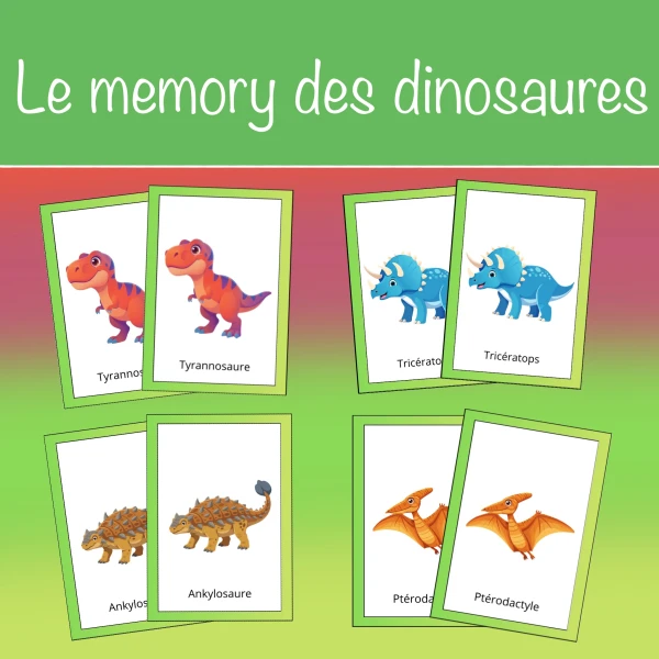 Le memory des dinosaures