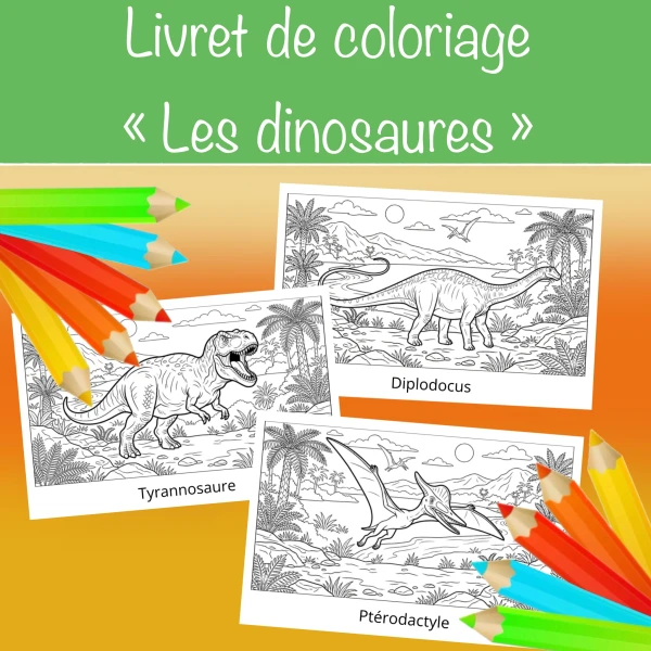 Livret de coloriage "Les dinosaures" 3