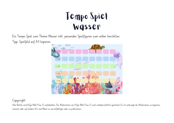 Tempo Spiel Wasser