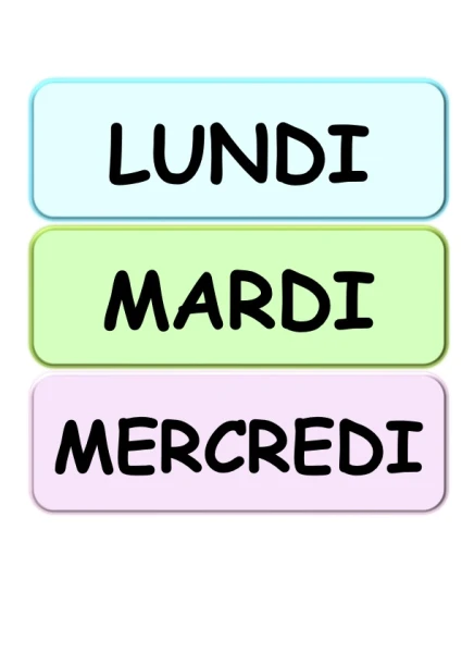 Affichage hebdomadaire tableau