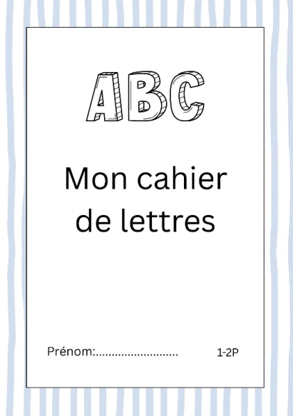 Cahiers de lettres - alphabet