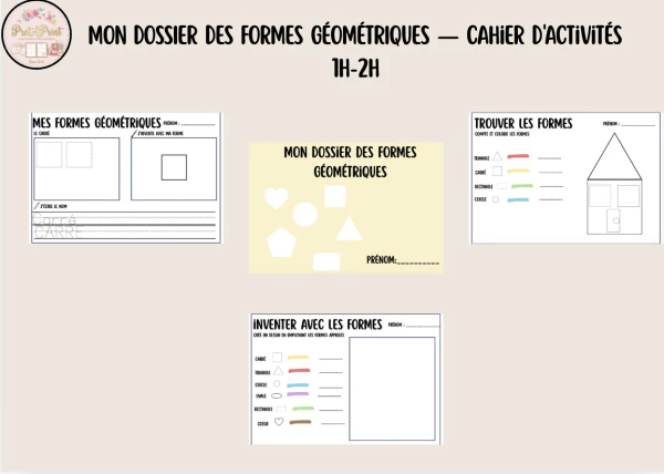MON DOSSIER DES FORMES GÉOMÉTRIQUES — Cahier d'Activités 1H-2H