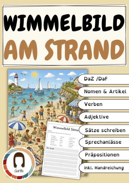 Wimmelbild "Am Strand"