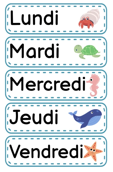 Étiquettes mois | jours