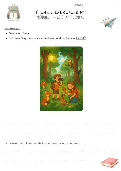 Dossier Champ lexical - Module 1 (MER) 5P