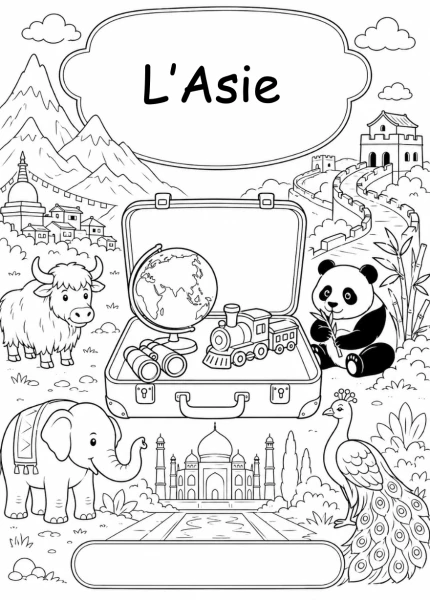 Coloriages sur l'Asie