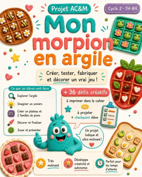 AC&M – Morpion en argile avec défis