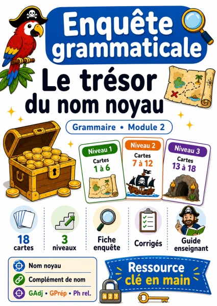 Enquête grammaticale 7H - Module 2 - trésor du nom noyau