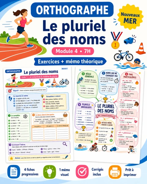 Orthographe 7H – Module 4 : le pluriel des noms